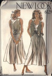 6129 NL PLEATED CULOTTES, VEST PATTERN 8-18